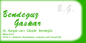 bendeguz gaspar business card